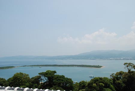 富岡城跡から見た苓北の海
