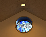 祭壇正面 聖霊ステンドグラス